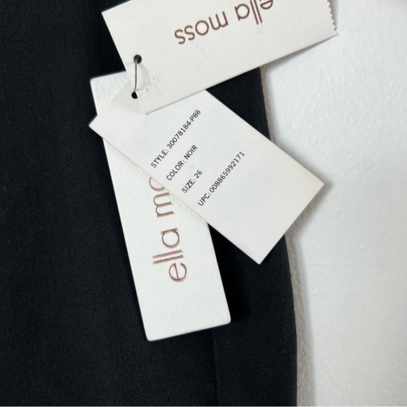 🆕 Ella Moss Anthropologie Pull on Flare Jeans Junior Black - Picture 4 of 13